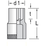 GEDORE Steckschlssel-Einsatz TX19-E DIN3120 1/2\"vierkant Auentorx TX E10