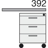 HETTICH SYSTEMA TOP 2000 Hngerahmen, EB 392 mm, ET 530 mm, Alu- Finish