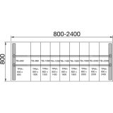 T 3000 Tischgestell Seitenteil (li/re) T- Fu; H: 712mm; T:750mm; RAL 9006 Tiger