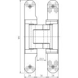Trband TECTUS TE 541 3D FVZ,verdeckt f. stumpfe Tren, silberfrbig beschichtet