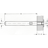Tablartrger M8, Tablarstrke 22 mm, Bohrtiefe 100 mm, glanzverzinkt
