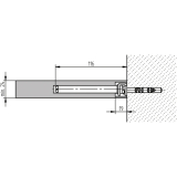 Tablartrger Nova 3, Tablarstrke 24 mm, Bohrtiefe 116 mm, verzinkt