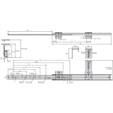 Keyboard-Auszug 2109, Lnge 450 mm, Stahl verzinkt