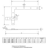 Torwinkelbnder einseitig gerollt, o.Kegel,Schenkel 400 x 300mm,Edelstahl-Effekt