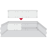 HETTICH SYSTEMA TOP 2000 Trennwand, EB 392 mm, Stahl Alu-Finish