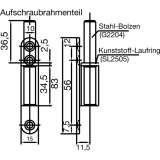 Trband Rahmenteil 10.407, Stahl verzinkt
