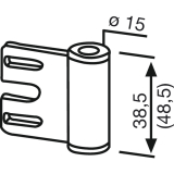 Trband Rahmenteil 11.309, Bandhhe 38,5 mm, Stahl verzinkt