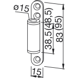 Trband Rahmenteil 11.405, Bandhhe 38,5 mm, Stahl verzinkt