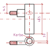 Trband Rahmenteil INCANTO 3-tlg. gekrpft,links,Bandh. 48,5 mm,Stahl vernickelt