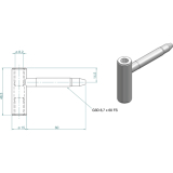 Trband Rahmenteil SCH 27- Holz, Bandhhe 48,5 mm, Stahl verzinkt