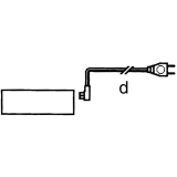 Zuleitung 2000, L 2000 mm, mit Eurostecker und Winkel-Anschlussstecker