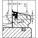 Verglasungsdichtung ACA 6008 fr Holzfenster, Kunststoff grau
