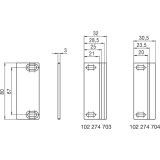 Fallenauslaufplatte 30,5x80x3, Kunststoff schwarz