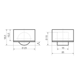 Roller-Mini BSR soft ohne Bund, Rollen  15 mm, Bohr  25 mm, Kunststoff schwarz
