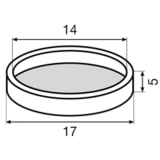 QuickClick Einsatz HYPER zum Aufdrcken  17 mm, Kunststoff grau