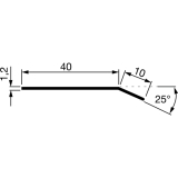Wetterschenkel 1200 mm, Materialbreite 50 mm, Strke 1,2 mm, Aluminium natur
