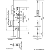 Fluchtt�rschloss WILKA 6668, 2-fl�gelig, Funktion E, DM 35,universal, EN179/1125
