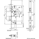 Fluchtt�rschloss WILKA 6678, 2-fl�gelig, Funktion B, DM 40, rechts, EN179/1125