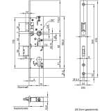 Fluchtt�rschloss WILKA 6667, 1-fl�gelig, Funktion E, DM 35,universal, EN179/1125