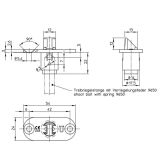 Schnappriegel 4686, Stulp 24 x 54 mm, Stahl verzinkt