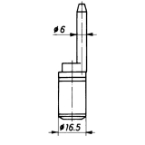 HEKNA 119 Zentralverschluss - � 16, 5 mm, L 20, 5 mm, Zamak