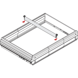 HETTICH SYSTEMA TOP 2000 Zwischensteg, Stahl/Kunststoff vernickelt, Alu-Finish