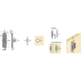 HETTICH PRESTIGE 2000 Zyl.-Doppelt�rschloss Z23, Dornma� 15, �18, 9078895