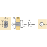 HETTICH PRESTIGE 2000 Zylinder Druckschloss Z23, �18, 72501