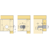 HETTICH PRESTIGE 2000 Zentralverschluss, �18, Zinkdruckguss