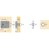 HETTICH PRESTIGE 2000 Zyl.-Kastenschloss Z23 variabel, �18, 79736