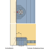 HETTICH PRESTIGE 2000 Zyl.-Rollladenschloss Z23, rechts, Dornma� 15, �18