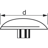 Abdeckkappe aus Kunststoff fr Torx25 elfenbein~~RAL 1015