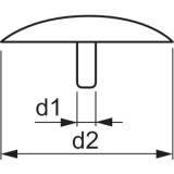 Abdeckkappe aus Kunststoff fr SPAX Kopflochbohrung ockerbr. RAL8001
