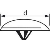 Abdeckkappe aus Kunststoff fr Pozidriv 2 hellelfenbein~RAL1015
