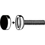 Abdeckkappe fr Rosetten  5.5/6.0/M6 Polythylen natur