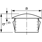 Abdeckstopfen fr Bohrloch 50,8mm nicht entfernbar Polyamid schwarz