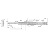 ACCURIDE 3832SC Kugelkfigfhrung - Vollauszug, L 450 mm, Stahl chromatiert