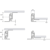 ACCURIDE 635XX Winkelsatz, Lnge 374 mm