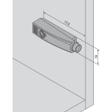 SECOTEC Tip On Set mit Scharnieren ohne Feder SB-1
