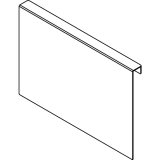 BLUM AMBIA-LINE Adapterprofil Hhe C, B218mm, Stahl Oriongrau