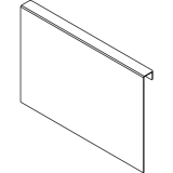 BLUM AMBIA-LINE Adapterprofil Hhe C, B242 mm, Stahl Seidenwei