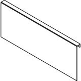 BLUM AMBIA-LINE Holzrckwandadapter. Hhe M, B242 mm, Stahl Seidenwei