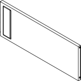 BLUM AMBIA-LINE Querteiler Frontauszugsrahmen, B242mm, KS Seidenwei
