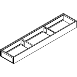 BLUM AMBIA-LINE Schubkastenrahmen schmal, NL600mm, B100mm, Stahl Oriongrau