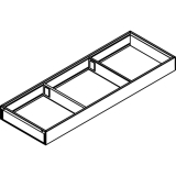 BLUM AMBIA-LINE Schubkastenrahmen breit, NL650mm, B200mm, Stahl Oriongrau