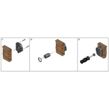 JuNie 7638 ASS Schlie�einsatz Zylinder verschiedensperrend, Messing vern. matt