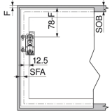BLUM AVENTOS Frontbefestigung-Set Alurahmen schmal, Stahl vernickelt, 20K4A00A02