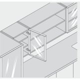 BLUM CLIP top Alurahmenscharnier 95, ohne Feder, gerade