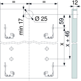 BLUM LEGRABOX Mitnehmer f�r Innenschubkasten, KS Oriongrau