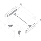 BLUM MOVENTO TIP-ON 760H Unterbodenfhrung, NL 270, TK 40 kg